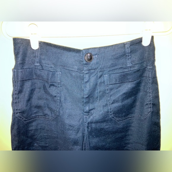 Anthropologie Maeve The Colette Linen Blend Longline Shorts Navy Sz 26 Spring - Picture 4 of 10